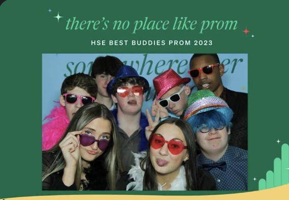 Maya and Riley Makalusky at the Hamilton Southeastern Best Buddies prom. 